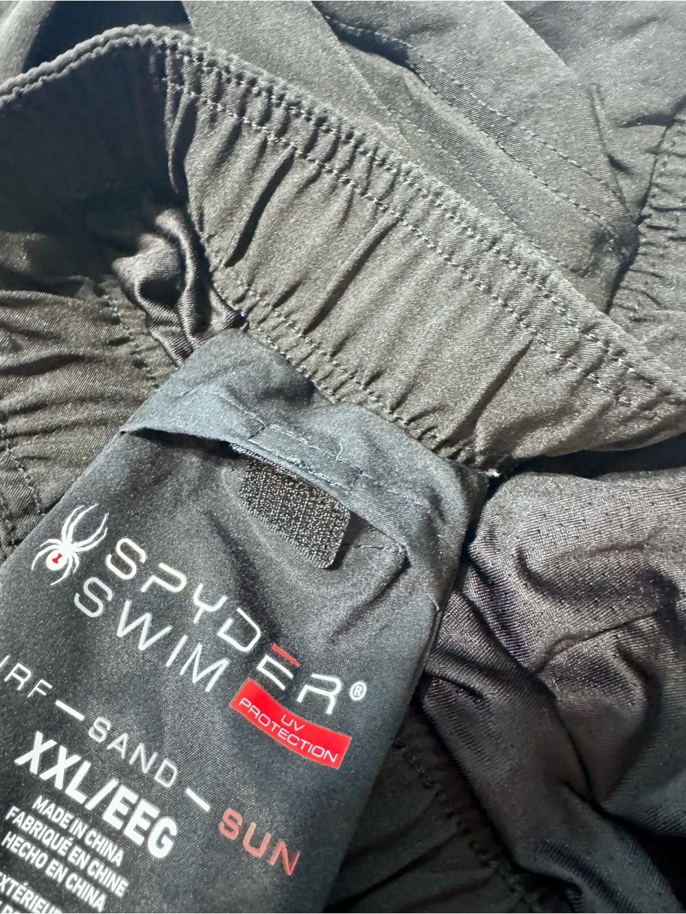 NWOT Spyder Black Swim Shorts with Zip Pocket XXL
